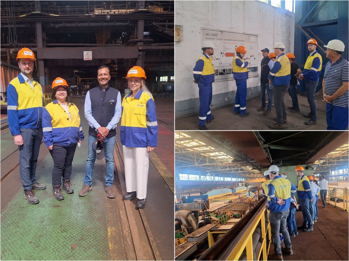 Naveen Jindal inspectând platforma Liberty Galați