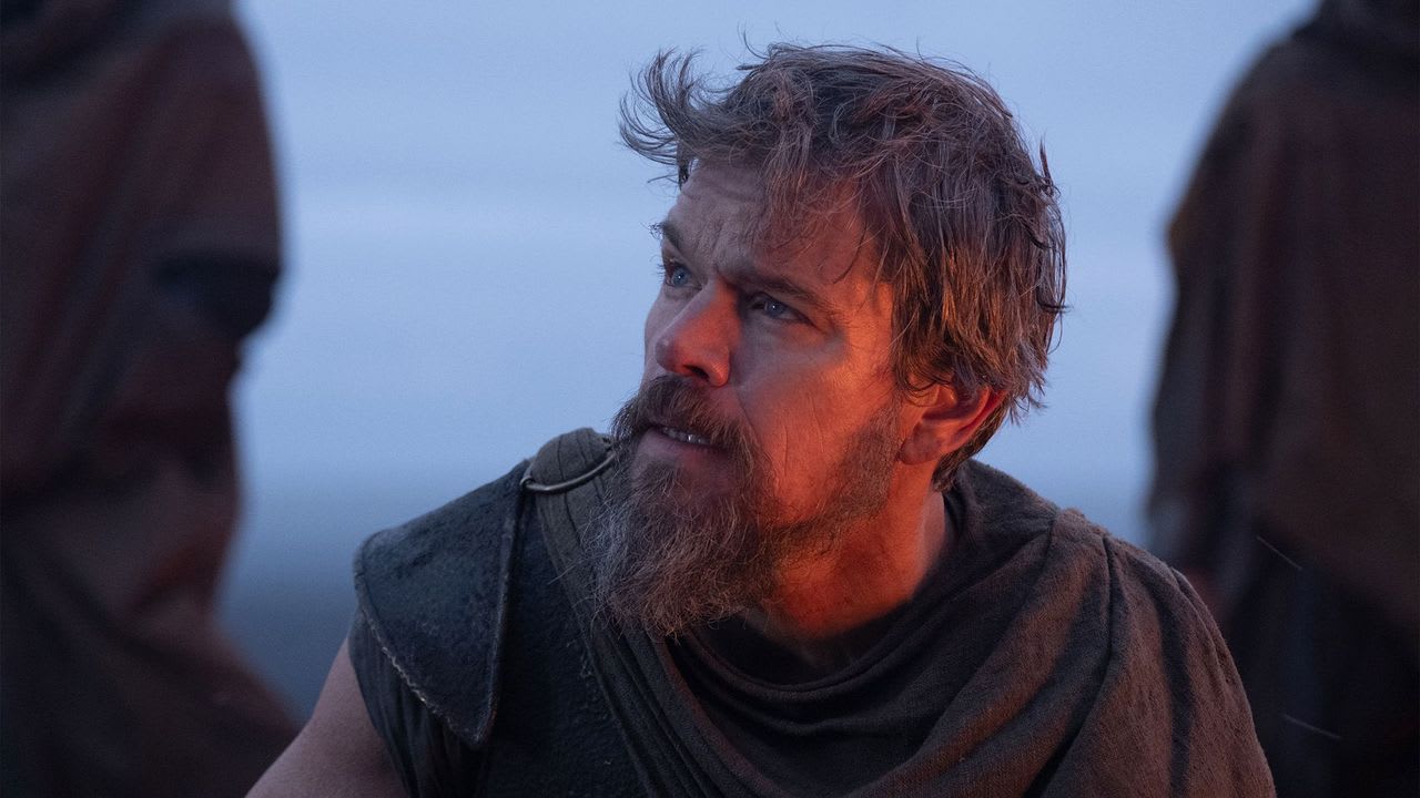 Scene din filmul Odiseea, regizat de Christopher Nolan, cu actori principali și decoruri reale