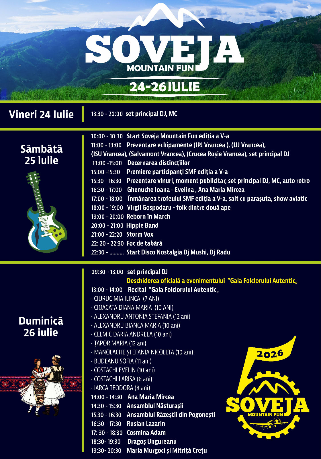 Spectacol în munții Vrancei cu participanți la festival