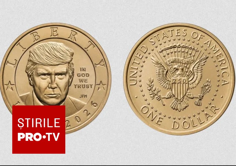 Moneda comemorativă a SUA cu portretul lui Donald Trump