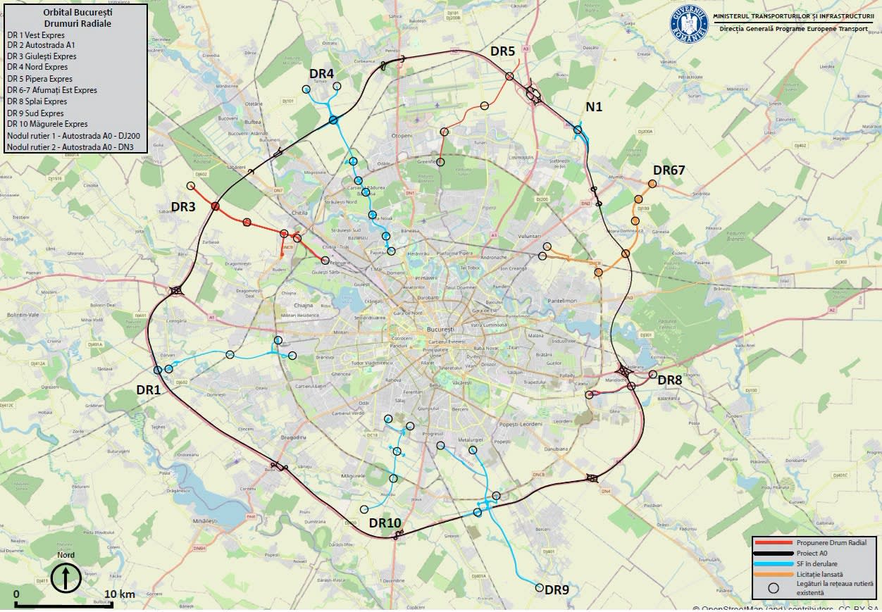 Construirea unui drum modern cu două benzi pe sens în București