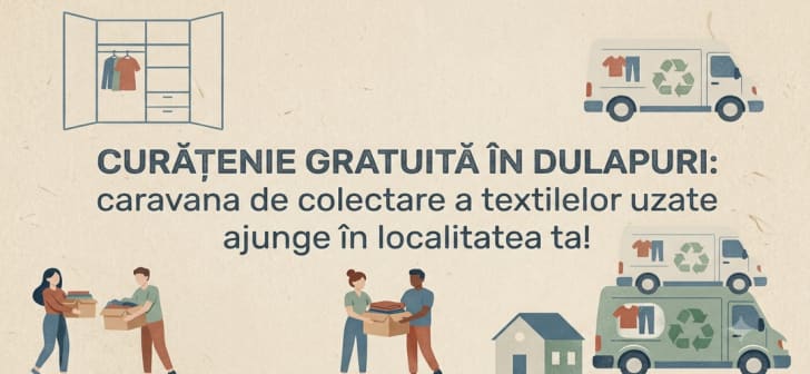 Caravană colectare textile în Timișoara, oameni aduc haine vechi