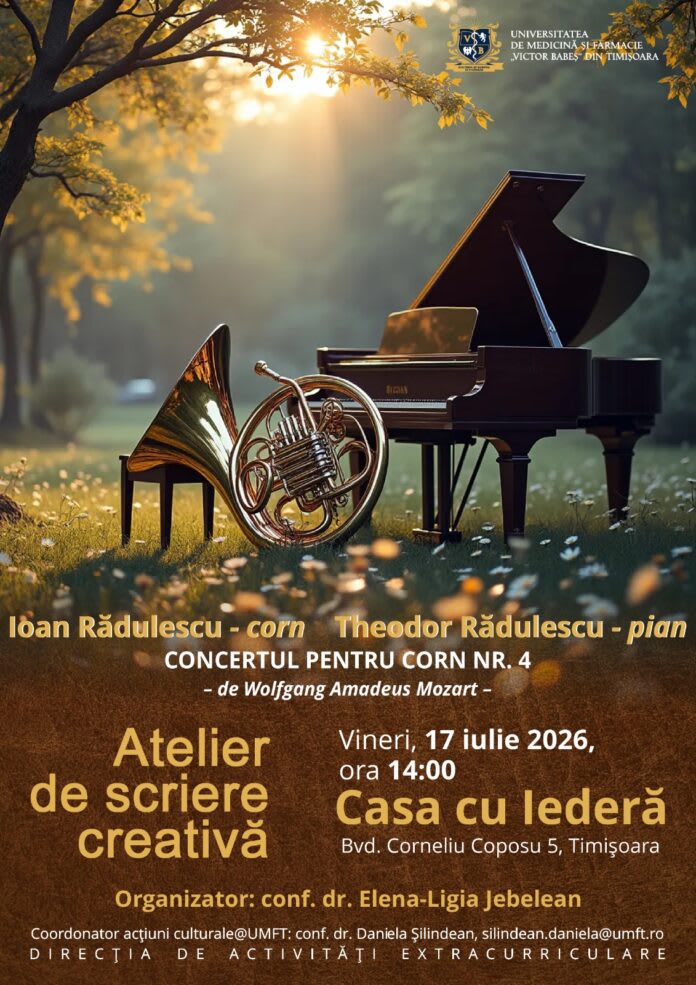 Frați Rădulescu interpretând concertul pentru corn nr. 4 de Mozart