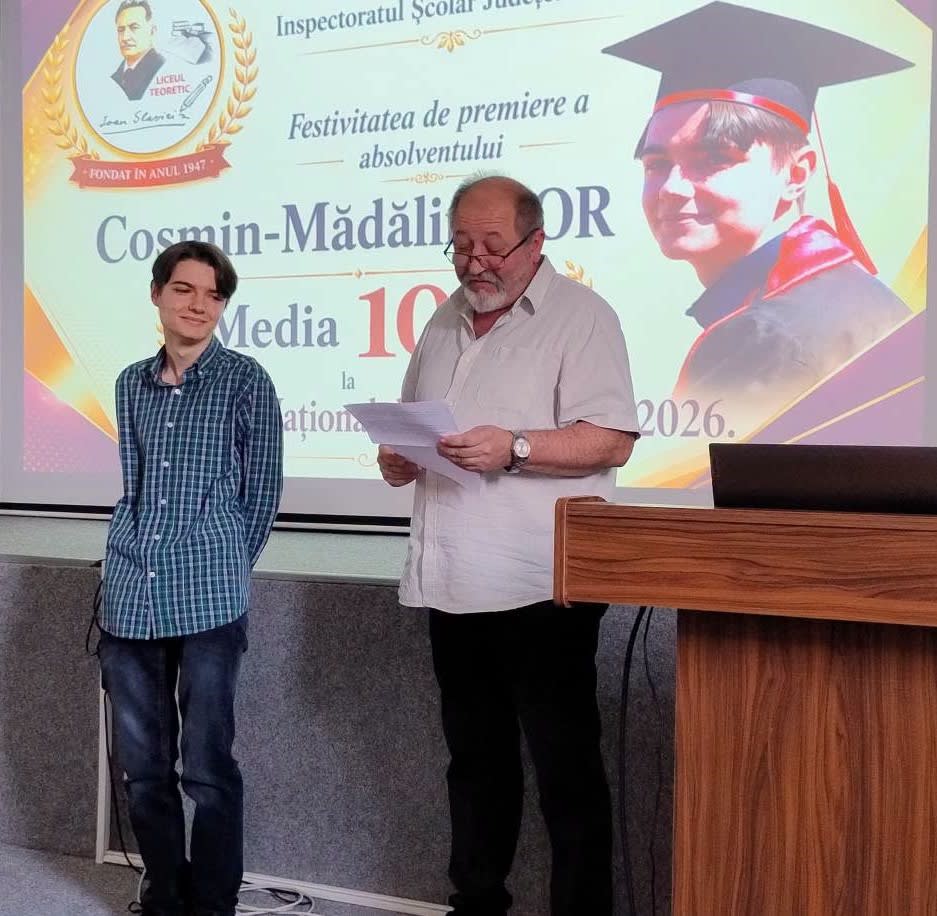 Elev premiat cu media 10 la bacalaureat în Vrancea