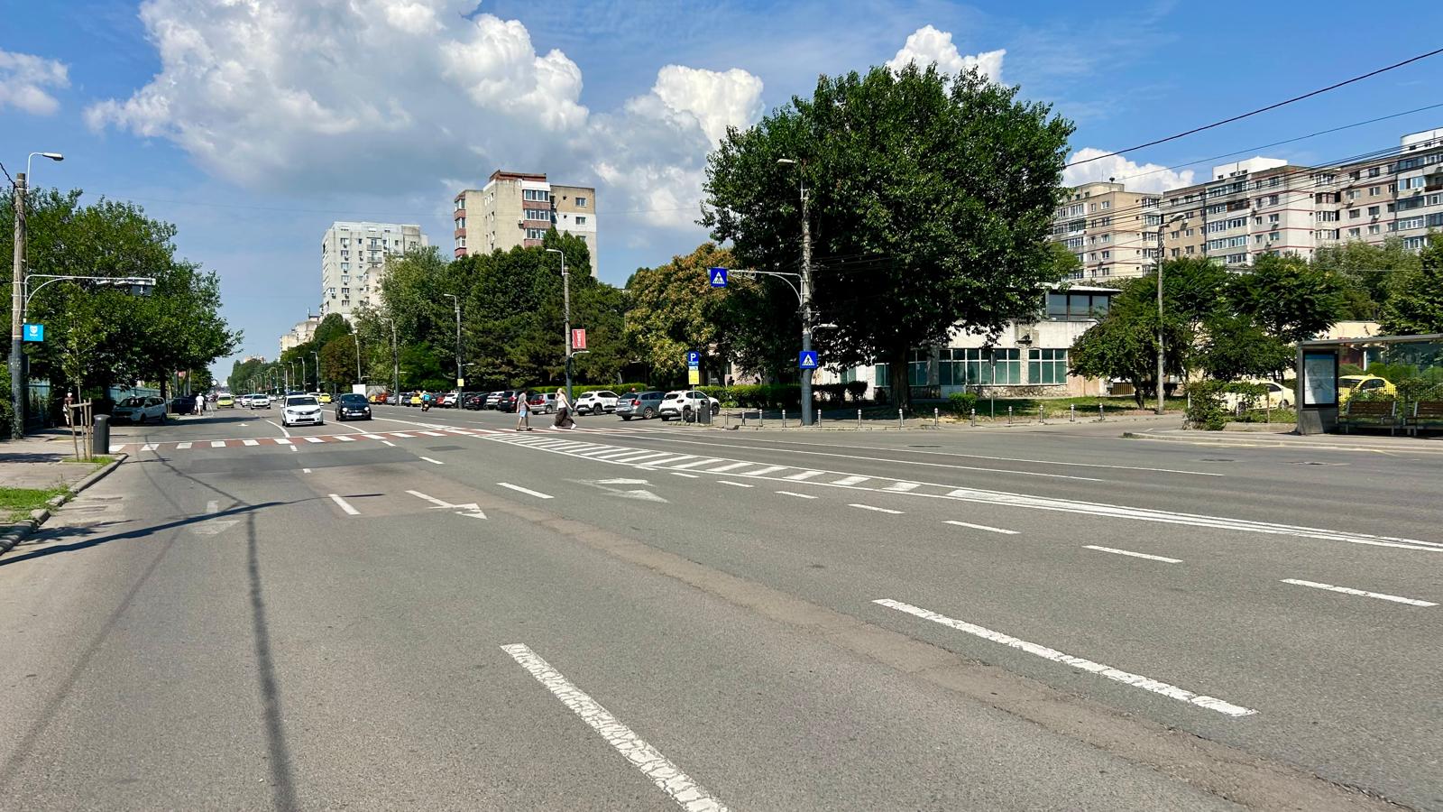 Sens giratoriu provizoriu în Constanța, intersecție rutieră