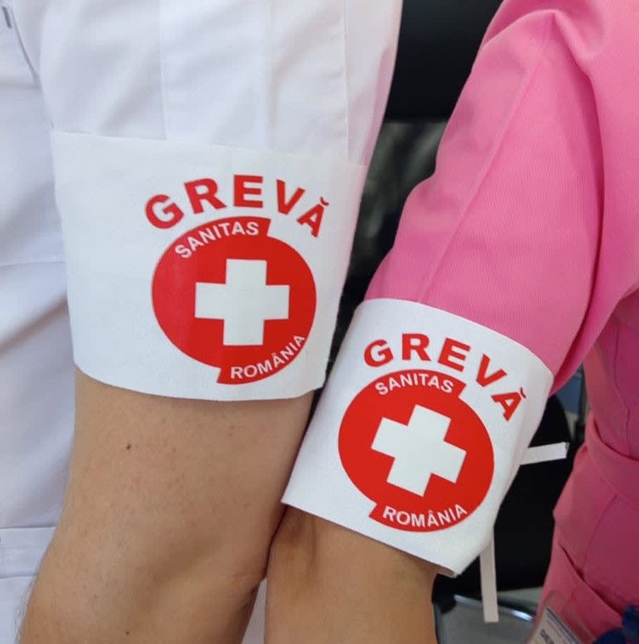 Medic în spital, protest, activitate redusă