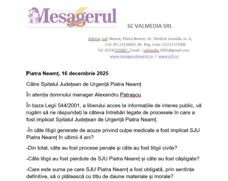 Spitalul Județean de Urgență Piatra-Neamț Spitalul Județean de Urgență Piatra-Neamț