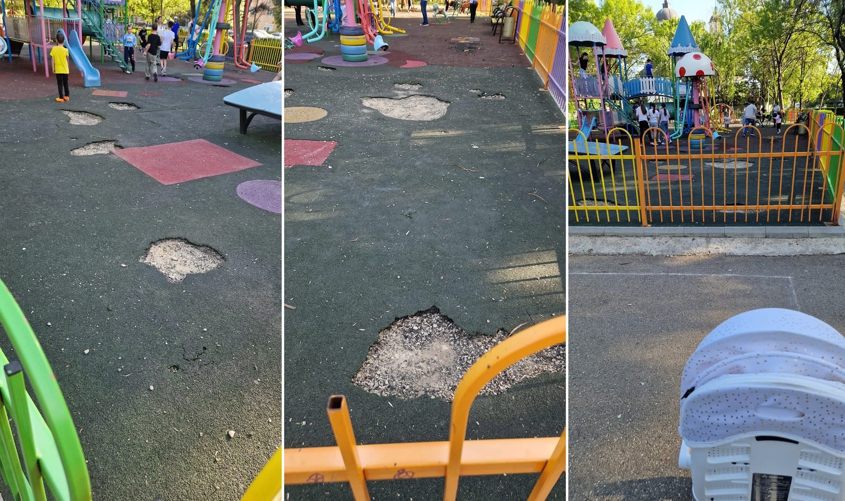 Loc de joacă în Parcul Aurora Vest, închis pentru reparații