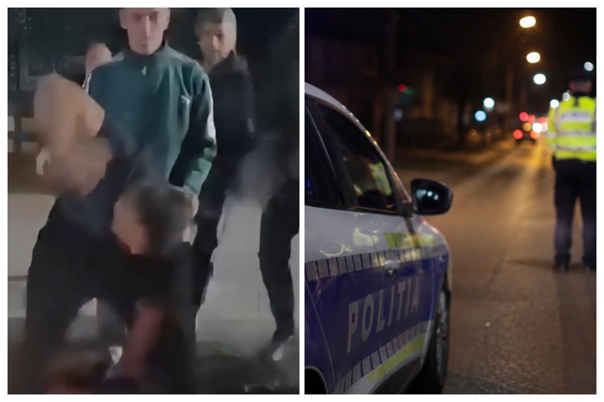 Polițiști și ambulanță la locul incidentului din Turda