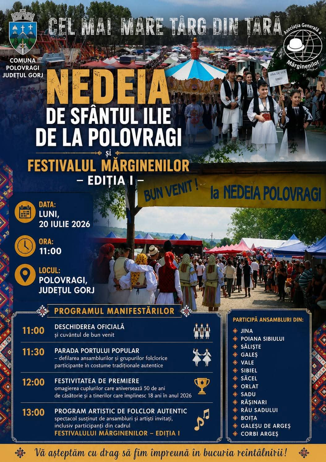 Spectacol folcloric în Polovragi, Gorj, tradiții românești