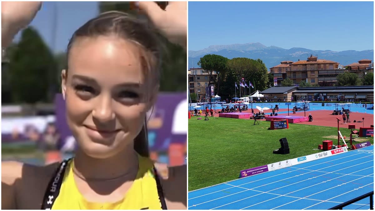 Andreea Pungă în cursa de 100 metri la Europenele U18 din Italia Andreea Pungă în cursa de 100 metri la Europenele U18 din Italia