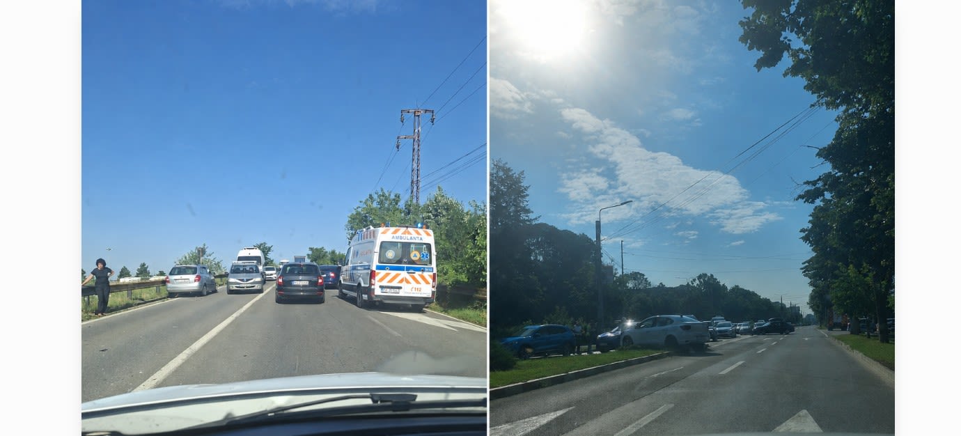 Mașini avariate în urma accidentelor din Ploiești, vineri dimineață