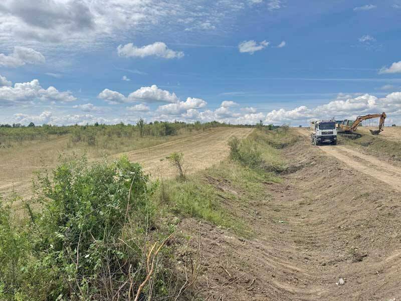 Lucrări de construcție la parcul industrial din Șomcuta Mare