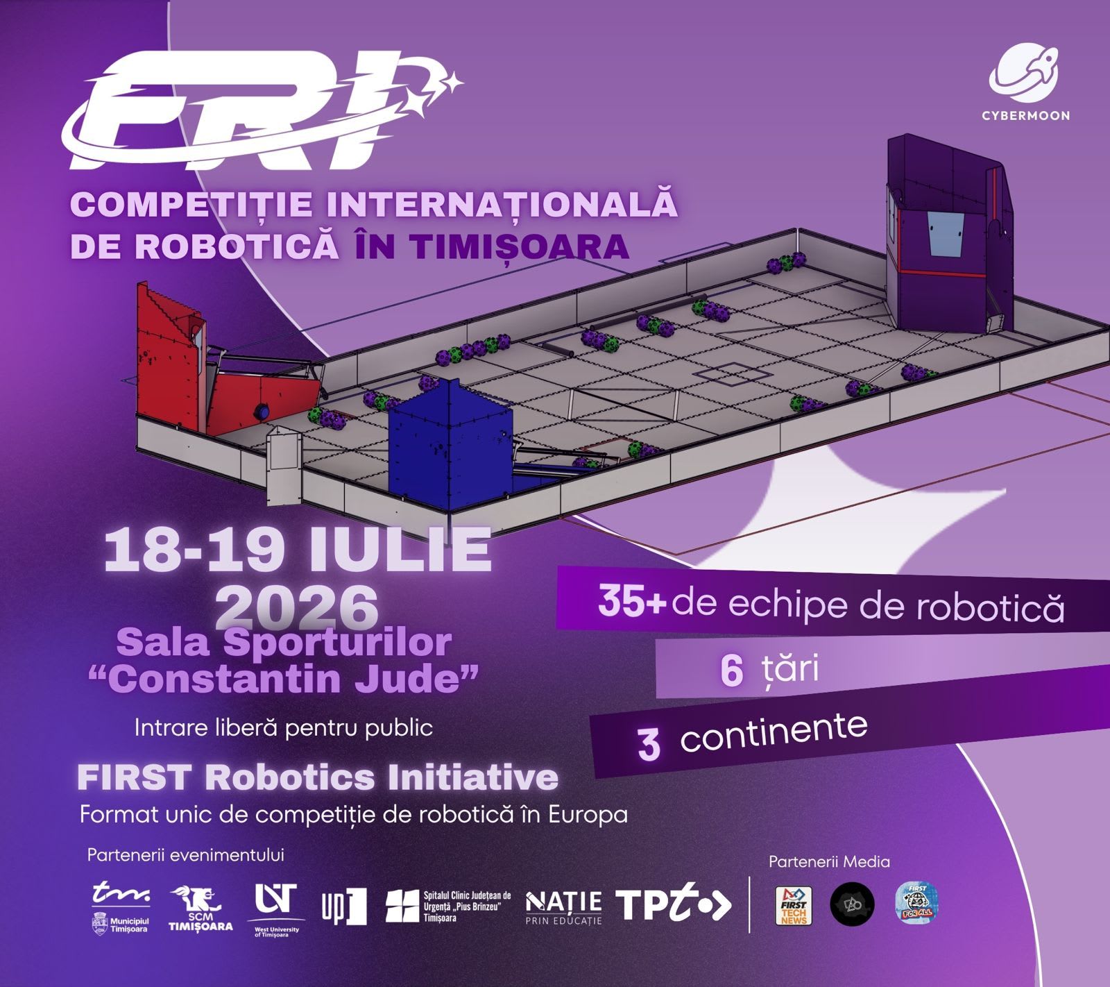 Roboti în competiție la sala Olimpia din Timișoara