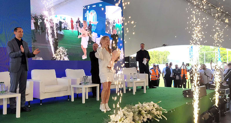 Nicușor Dan la eveniment sportiv în 2026, Slatina