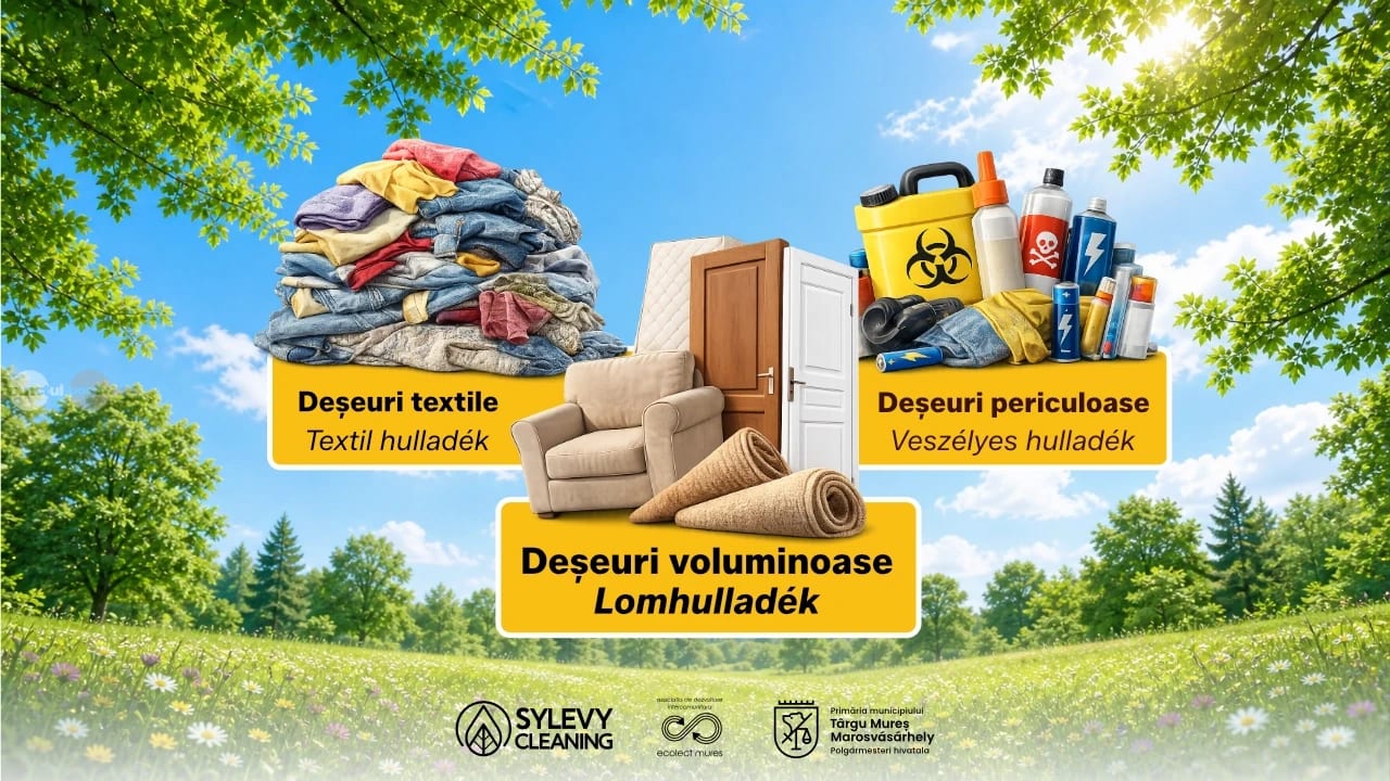 Containere de colectare deșeuri în Târgu Mureș, zone urbane