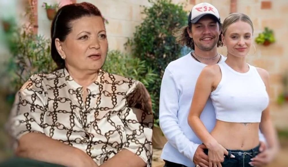 Gina Matache discutând despre familia ei