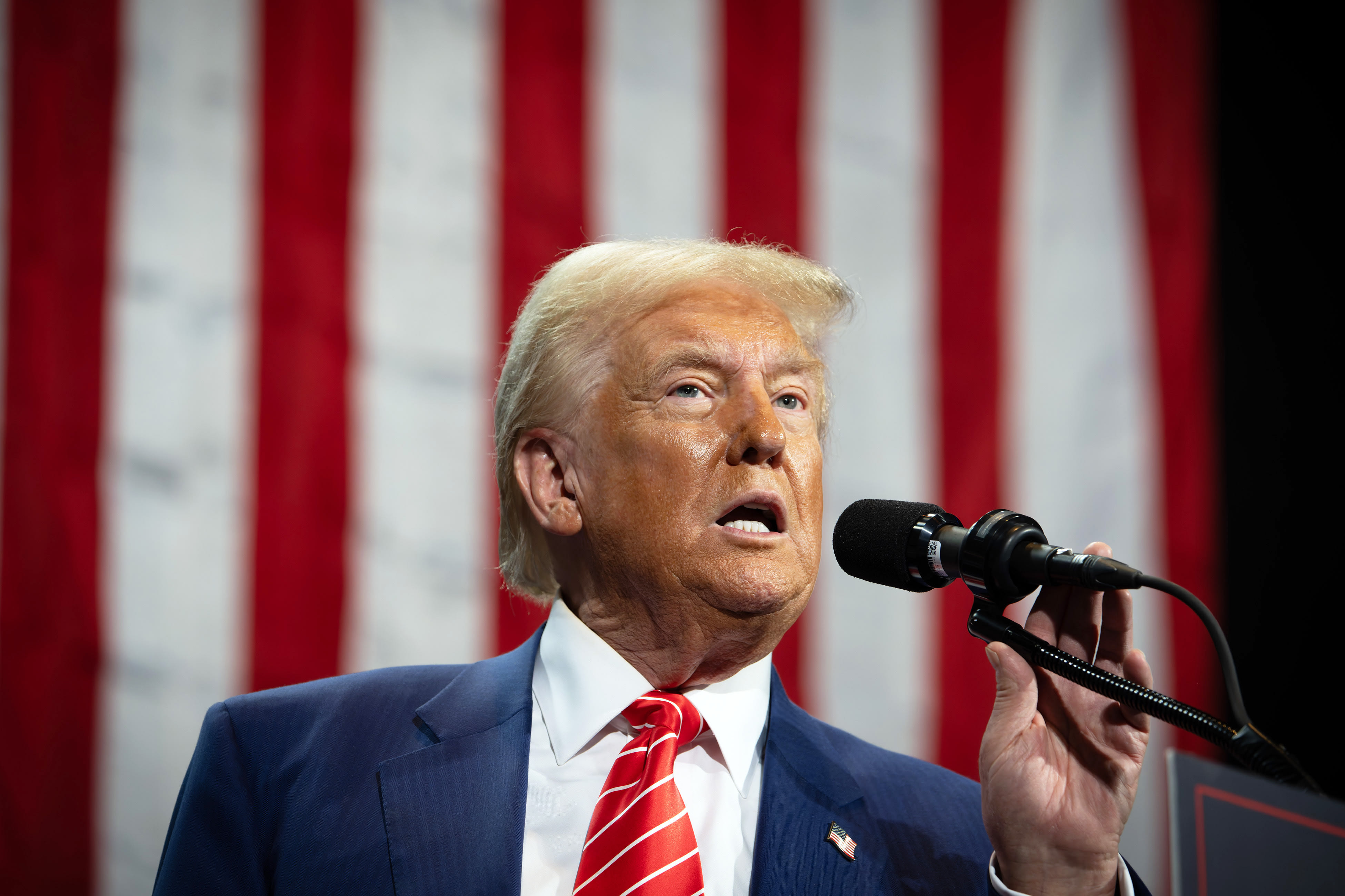 Donald Trump speaking at an event