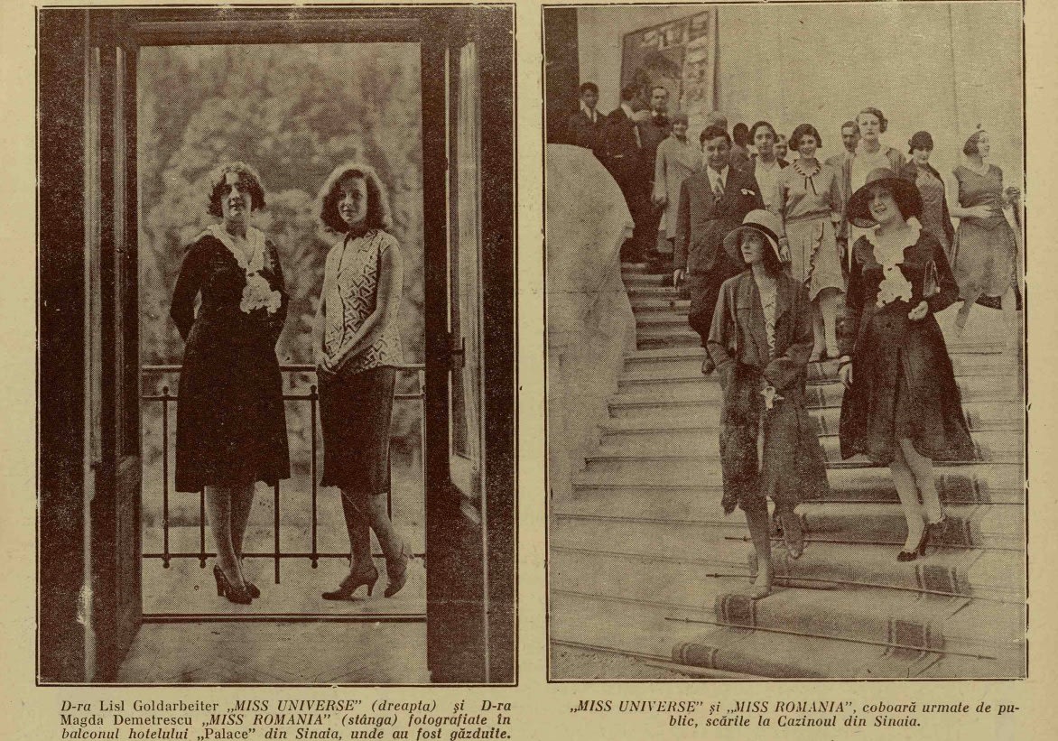 Miss Universe 1929 în costum de baie la un ștrand din București