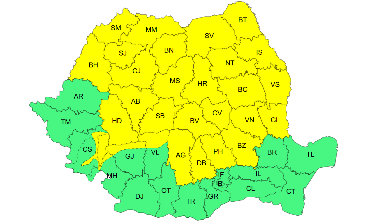 Vânt puternic, grindină și ploaie torențială în Galați Vânt puternic, grindină și ploaie torențială în Galați