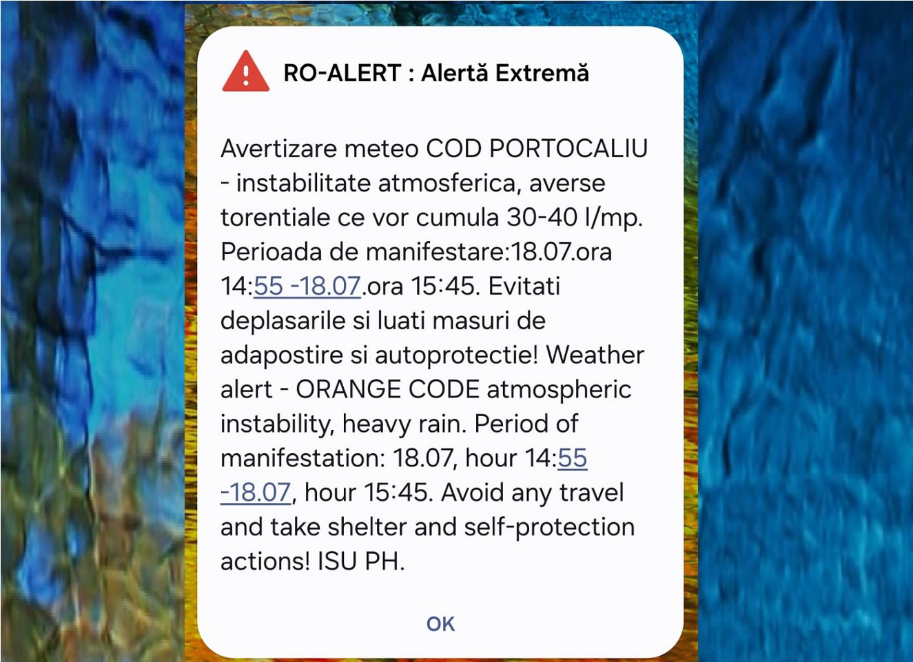 Ploaie torențială peste Valea Doftanei, România Ploaie torențială peste Valea Doftanei, România