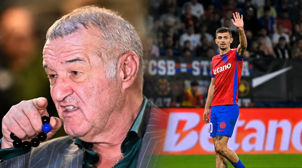 Gigi Becali și Florin Tănase pe terenul de fotbal din Ghencea