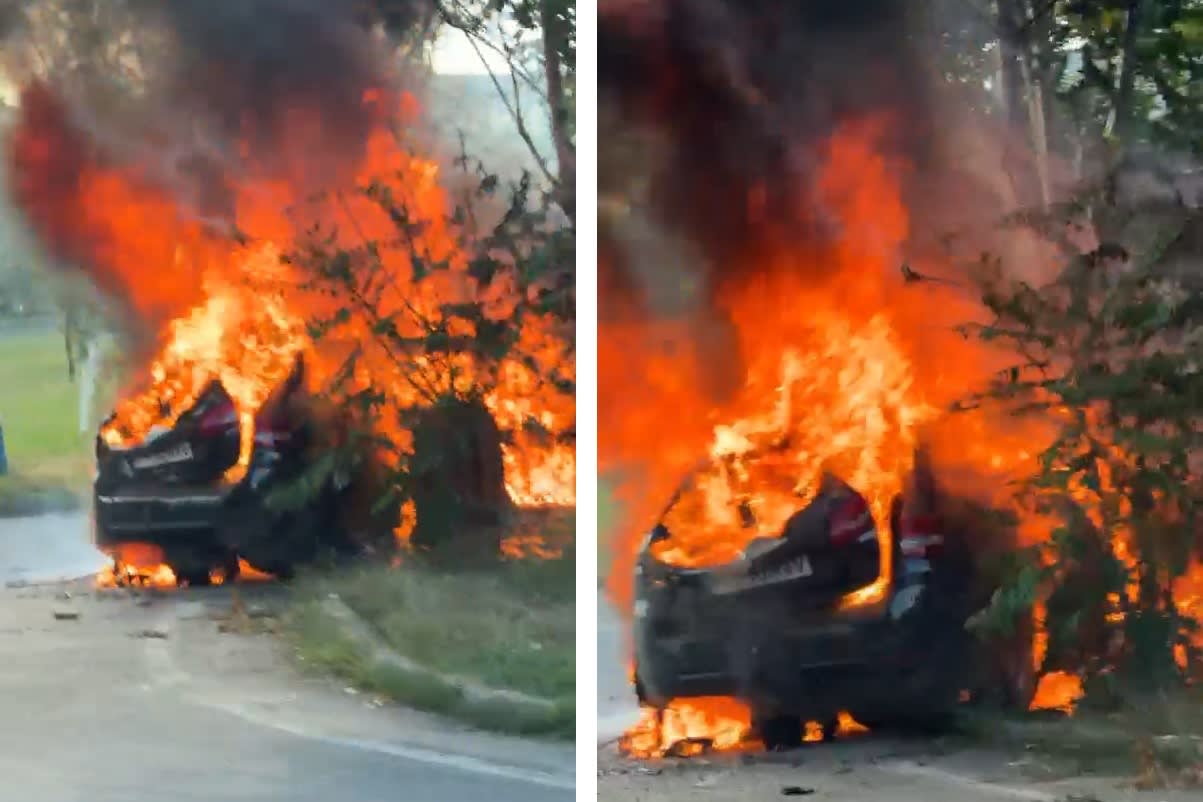 Pompieri în acțiune la accident și incendiu pe DN 72 în Ariceștii Rahtivani