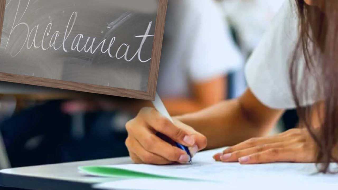 Elevi susținând examenul de Bacalaureat în sala de examen Elevi susținând examenul de Bacalaureat în sala de examen