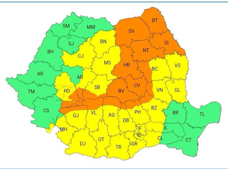 Fenomene meteo extreme: vijelii, grindină și ploi torențiale în Gorj