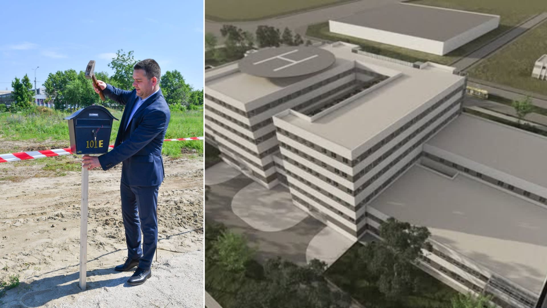 Șantier construcție spital Sector 6 București