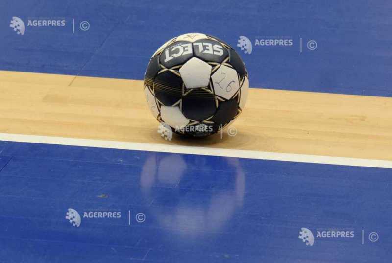 Echipa națională de handbal masculin U20 a României în timpul meciului
