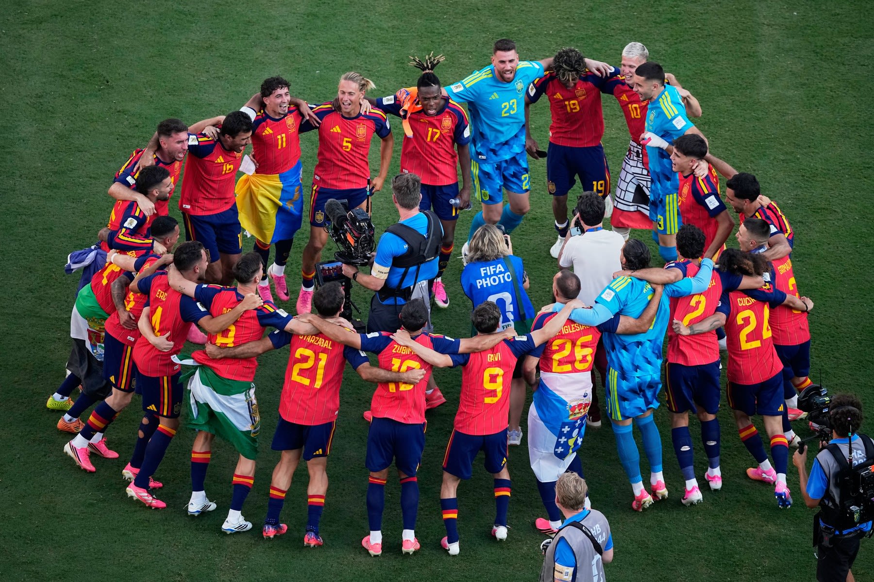 Echipa națională a Spaniei câștigând finala Campionatului Mondial 2026 Echipa națională a Spaniei câștigând finala Campionatului Mondial 2026
