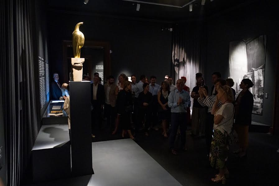 Fotografie cu sculpturi de Brâncuși în lumină artistică
