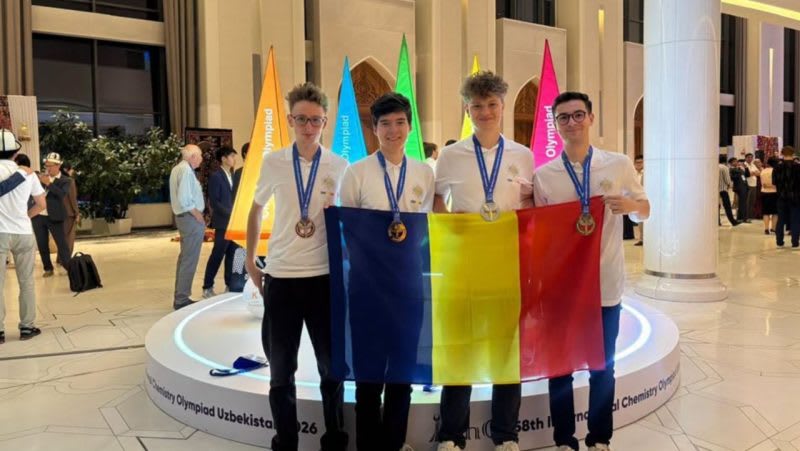 Elev român câștigând medalia de aur la Olimpiada de Chimie 2026 Elev român câștigând medalia de aur la Olimpiada de Chimie 2026