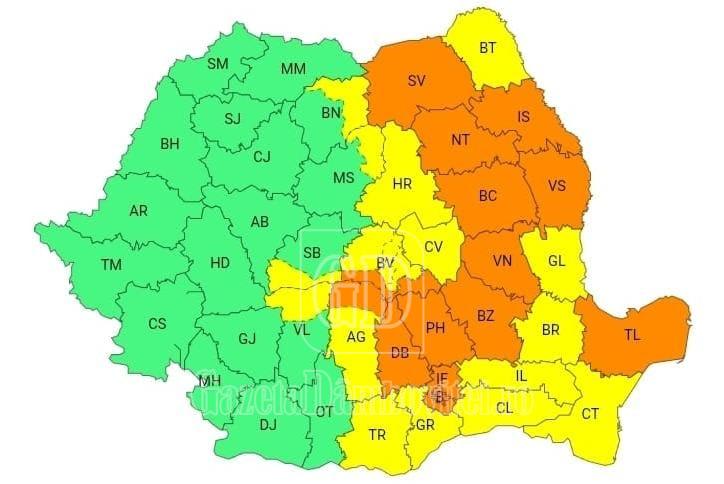 Furtună cu vijelii și grindină peste Dâmbovița în 2026
