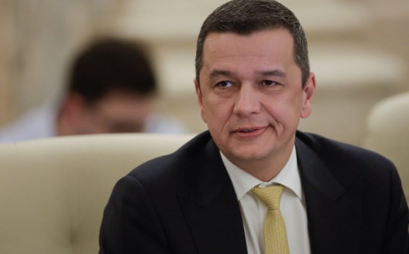 Sorin Grindeanu în Parlament în timpul declarațiilor Sorin Grindeanu în Parlament în timpul declarațiilor