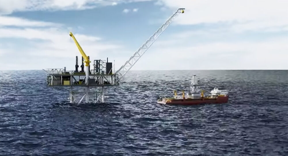 Platformă offshore Neptun Alpha instalată în Marea Neagră, aproape cât două turnuri Eiffel