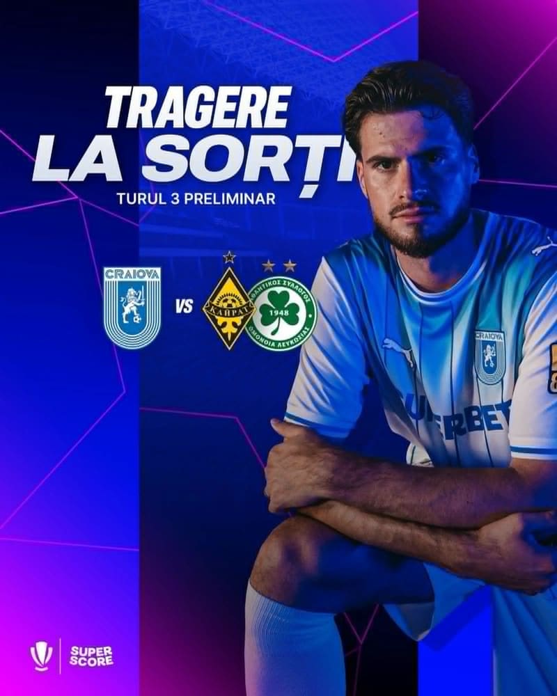 Fotbal în acțiune, jucători din Craiova și Levski Sofia în duel pe teren