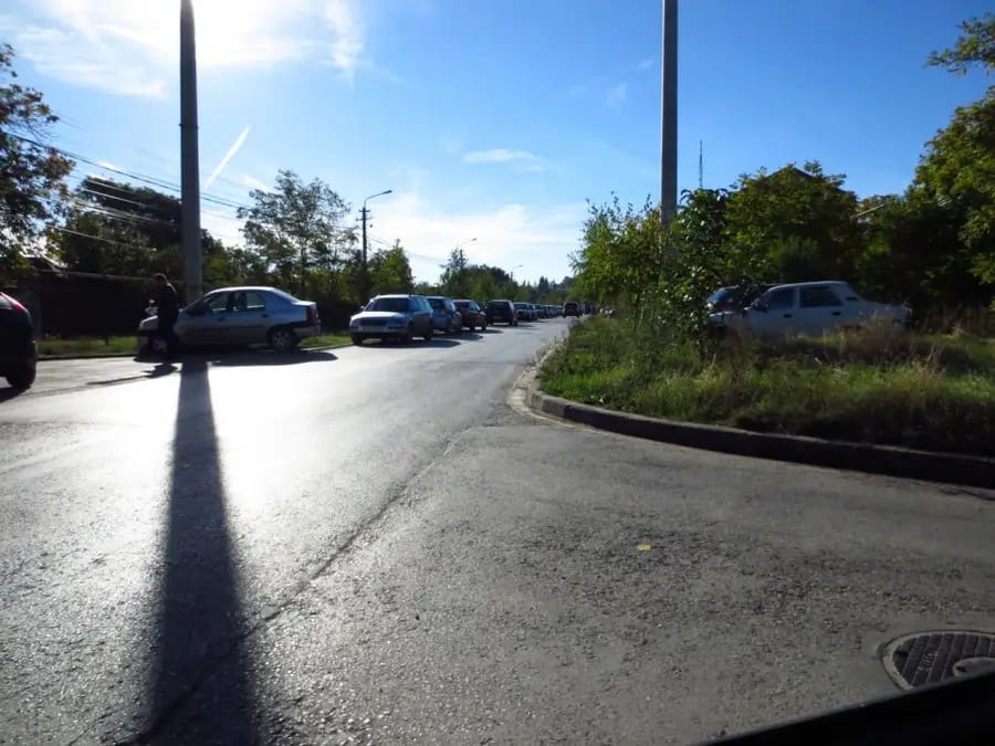 Lucrări de modernizare a drumului în Timișoara, muncitori și utilaje Lucrări de modernizare a drumului în Timișoara, muncitori și utilaje