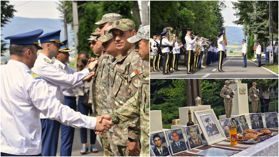Ceremonie militară la Baza 95 Bacău pentru Ziua Aviației Române