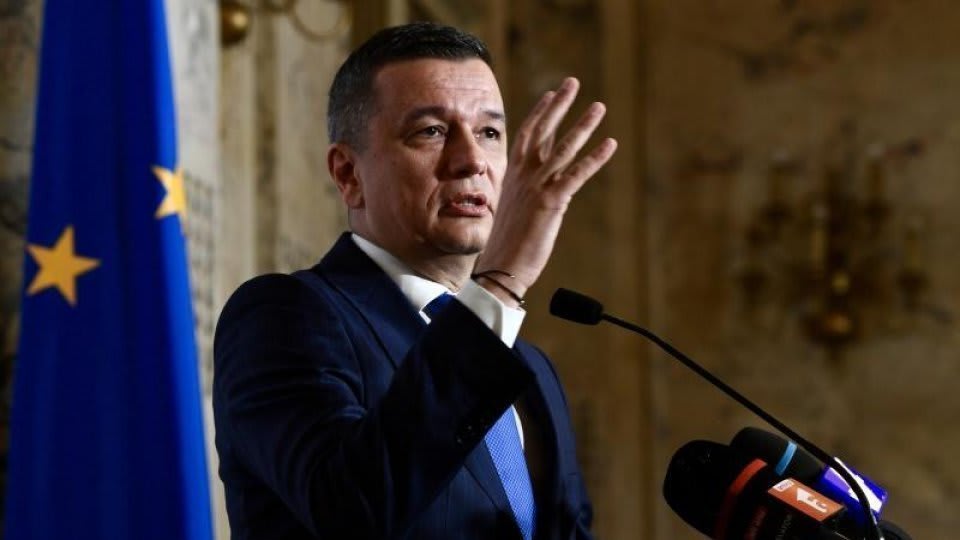 Sorin Grindeanu în timpul unei declarații politice Sorin Grindeanu în timpul unei declarații politice