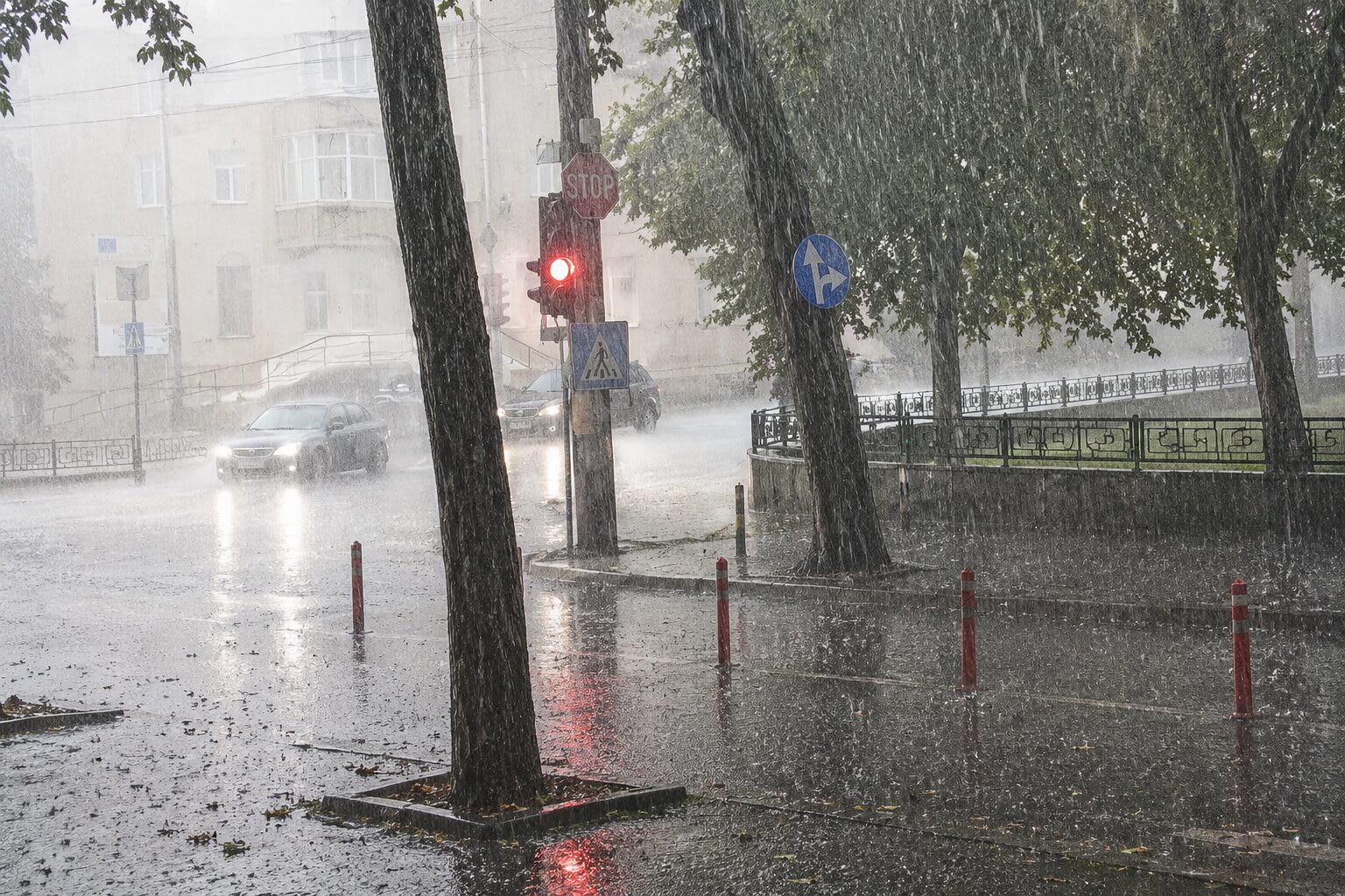 Furtună cu ploi torențiale și inundații în județul Vaslui