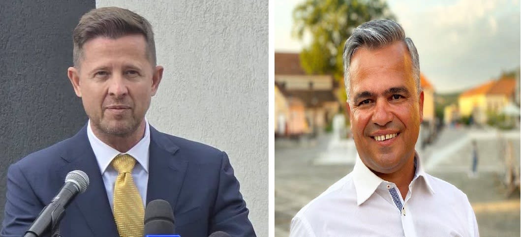 Adrian Veștea și Hubert Thuma în conferință de presă