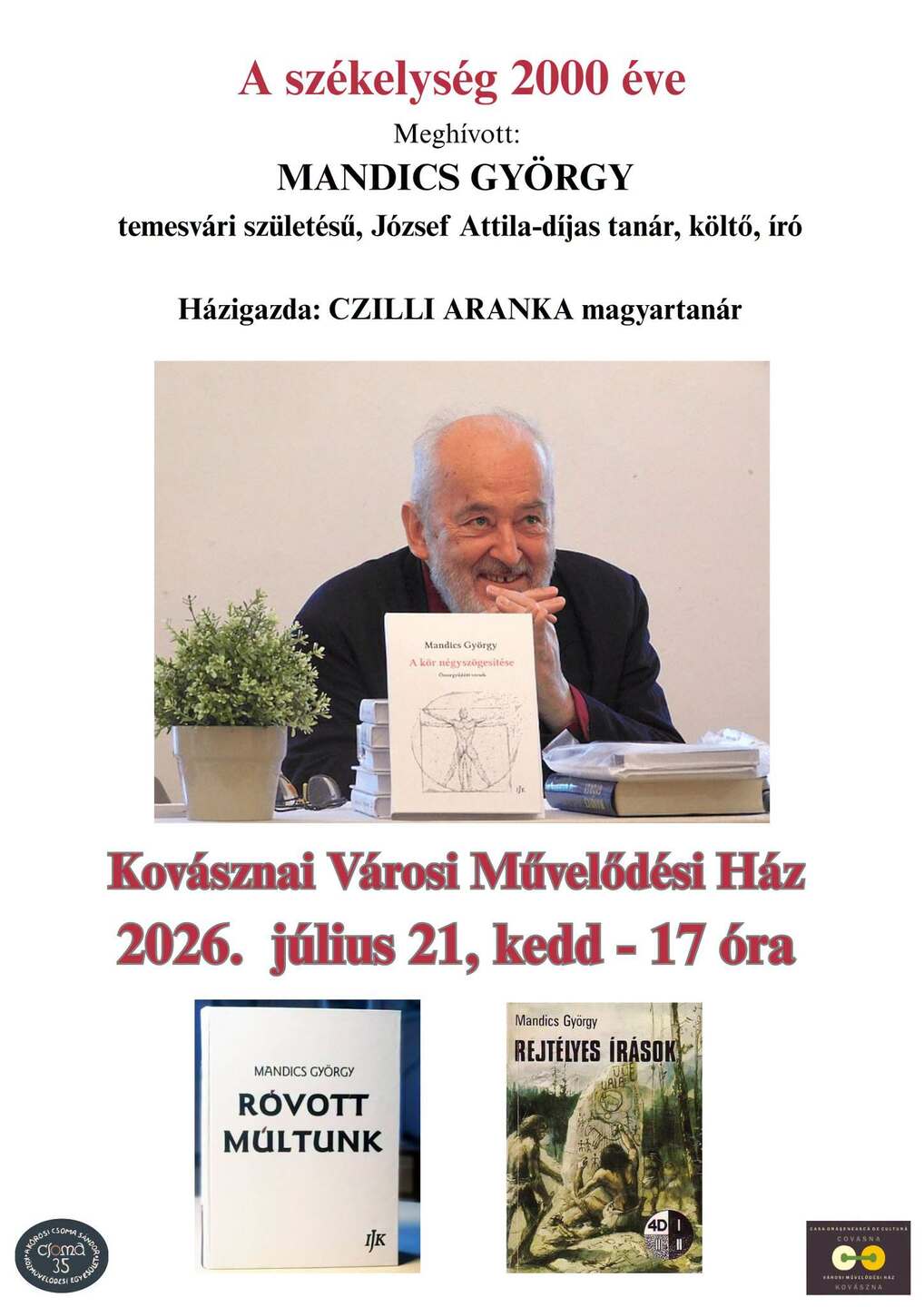 Mandics György susținând o prelegere