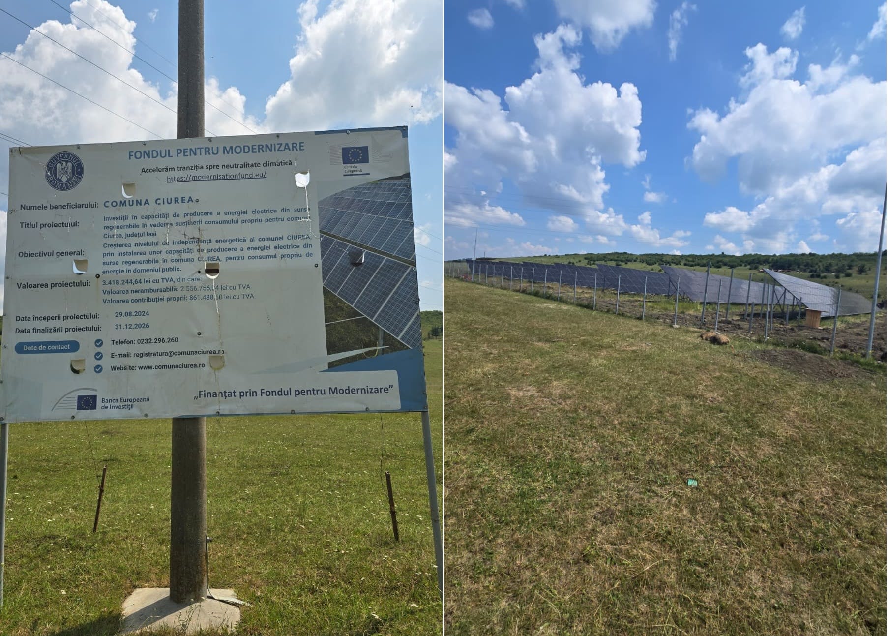 Parc fotovoltaic abandonat în Ciurea