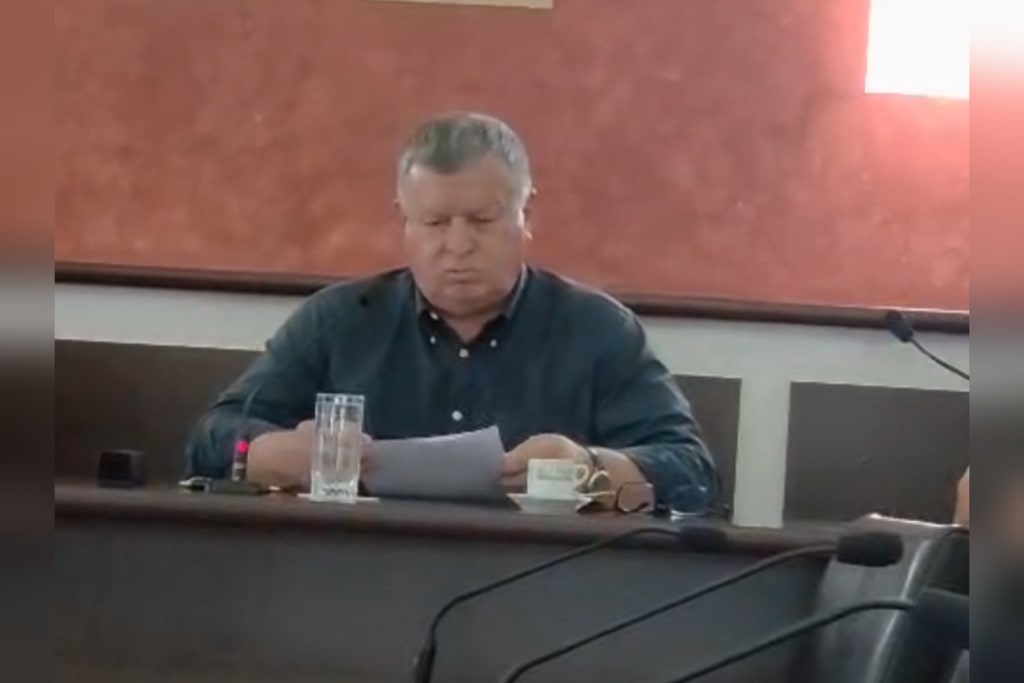 Primar Mircia Gutău în fața centralei termice din Râmnicu Vâlcea