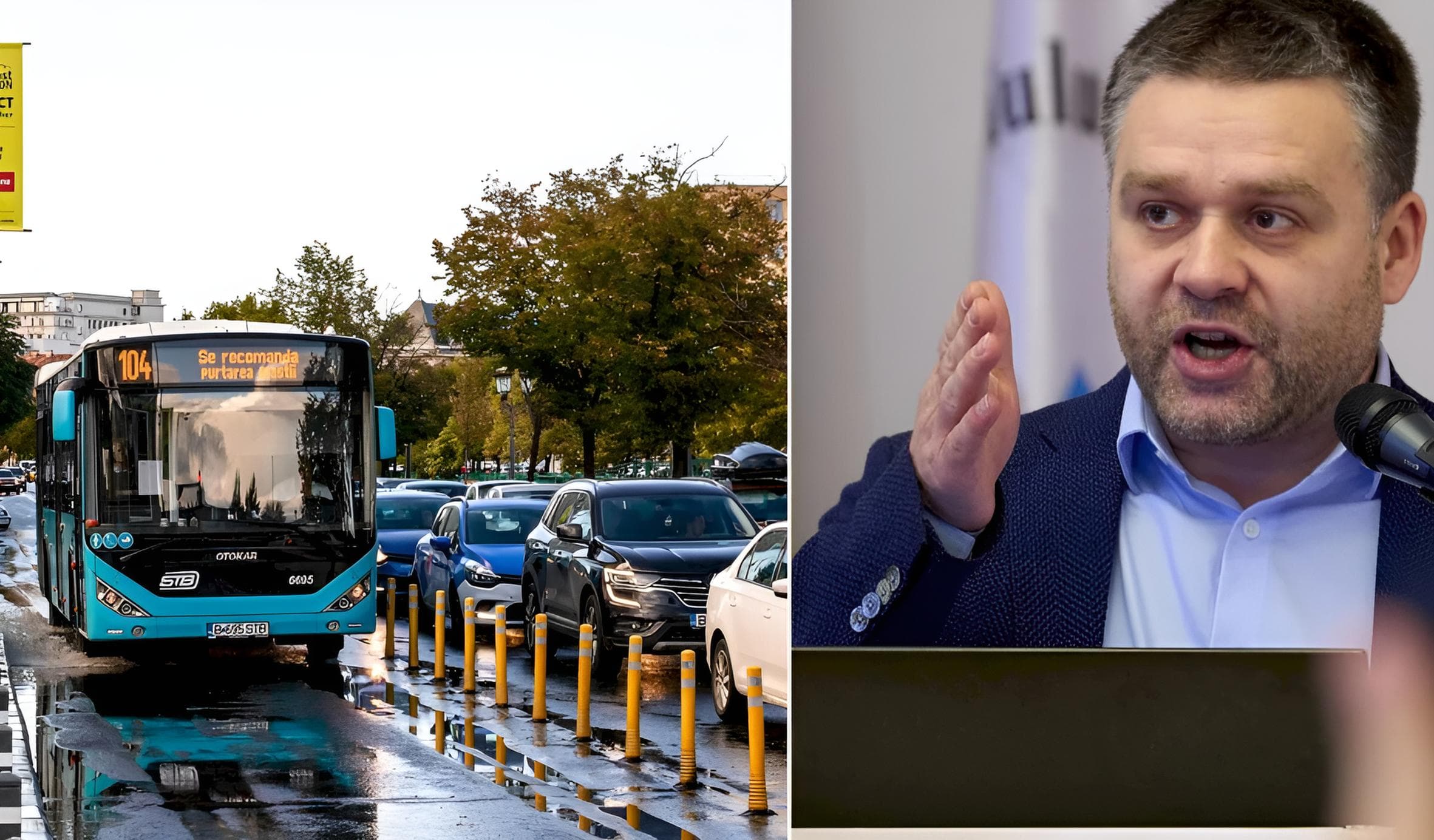 Primar Ciprian Ciucu în timpul ședinței de urgență despre STB Primar Ciprian Ciucu în timpul ședinței de urgență despre STB