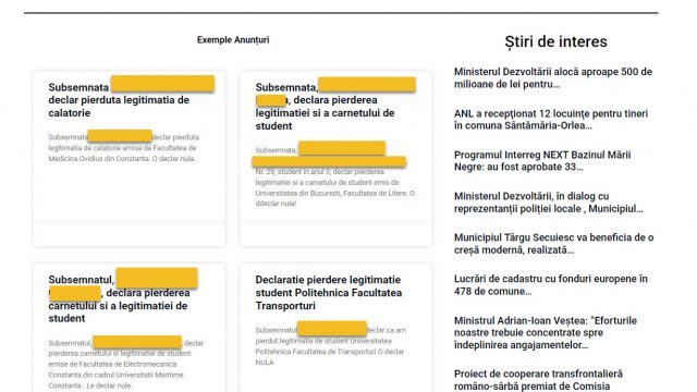 Student cu acte pierdute și declarație de nulitate