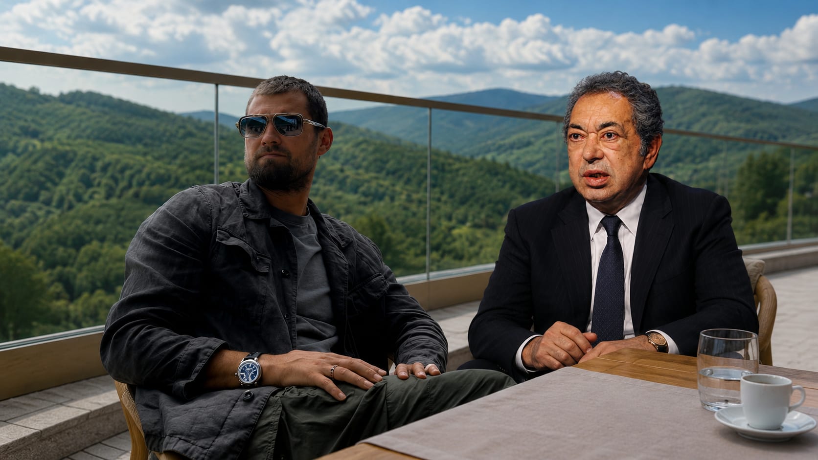 Gabriel Tamaș și Nicolae Badea în discuție la emisiune TV Gabriel Tamaș și Nicolae Badea în discuție la emisiune TV
