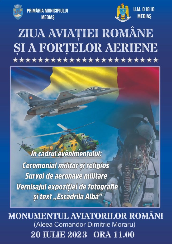 Echipaj aerian în misiune de zbor de Ziua Aviatiei Române